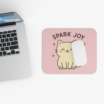 Cute Cat Themed Mouse Pad - Spark Joy Desk Accessory, Cat Lover Gift, Office Supplies, Home Decor, Fun Workspace